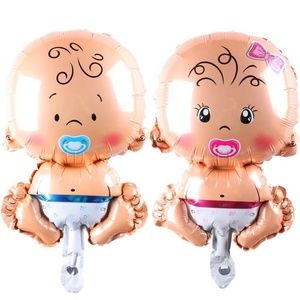 Baby boy and girl foil ballons